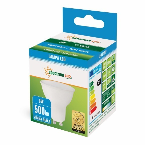 Żarówka Led GU10 6W zimna spectrum WOJ+13266 (1)