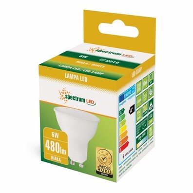 Żarówka Led GU10 6W netralna, dzienna spectrum