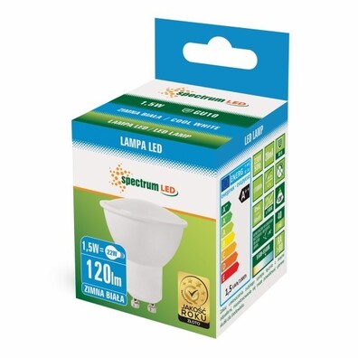 Żarówka Led GU10 1,5W zimna spectrum