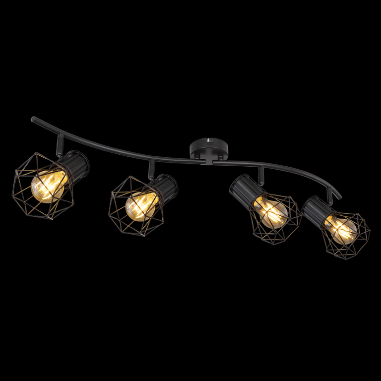 LAMPA SPIRALA SPOT PRISKA GLOBO 54017-4 czarny (2)
