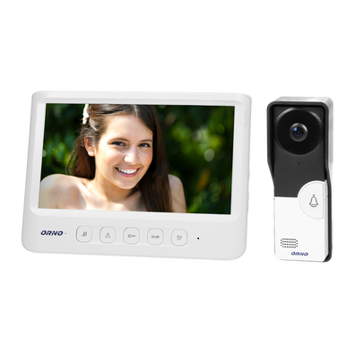 Zestaw wideodomofonowy, bezsłuchawkowy kolor LCD 7 OR-VID-MC-1059/W