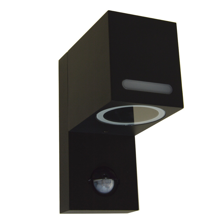LAMPA KINKIET ZEWNĘTRZNY Ketor czarna GU10 czujnik (1)