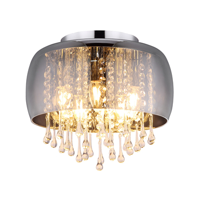  Lampa Plafon Szklany KALLA 15809D kryształki