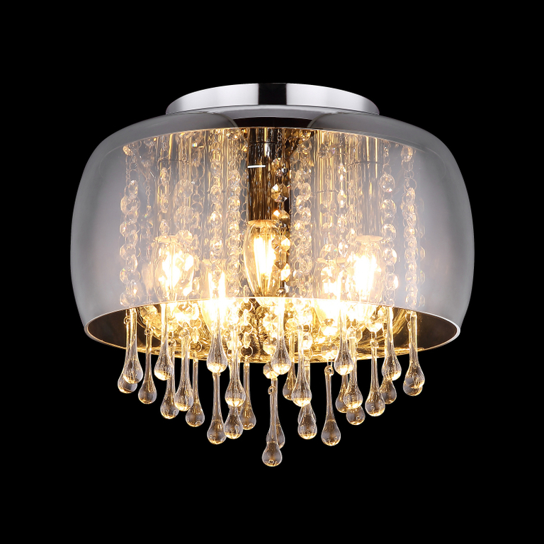  Lampa Plafon Szklany KALLA 15809D kryształki (2)