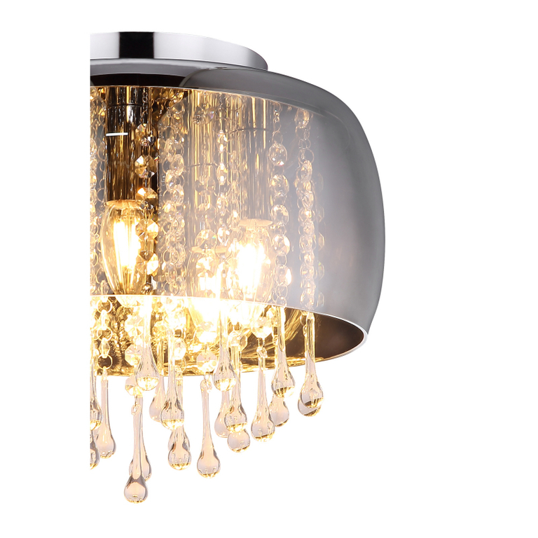  Lampa Plafon Szklany KALLA 15809D kryształki (4)