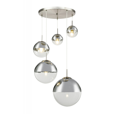  Lampa wisząca Globo Varus 15851-5 lampa sufitowa zwis chrom