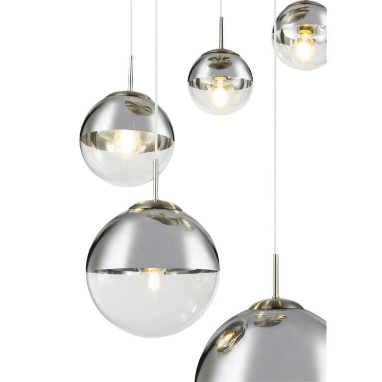  Lampa wisząca Globo Varus 15851-5 lampa sufitowa zwis chrom (2)