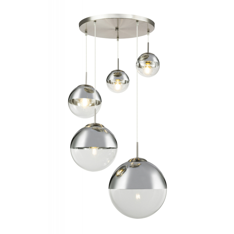  Lampa wisząca Globo Varus 15851-5 lampa sufitowa zwis chrom (1)