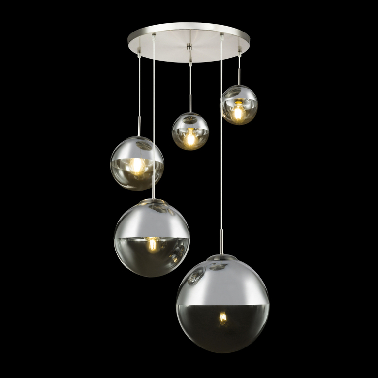  Lampa wisząca Globo Varus 15851-5 lampa sufitowa zwis chrom (3)