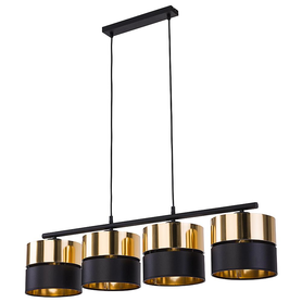 Lampa wisząca 4 Hilton E27 60W czarno-złota