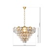 Lampa Żyrandol Nowoczesny SELENA GOLD 6xE14 (5)