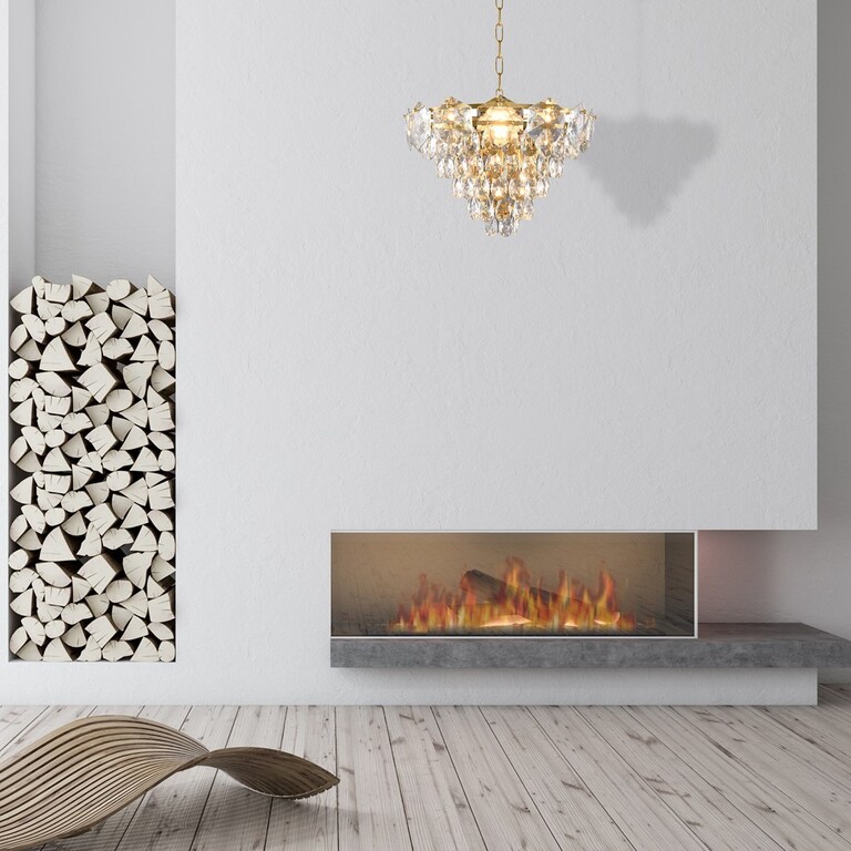 Lampa Żyrandol Nowoczesny SELENA GOLD 6xE14 (2)