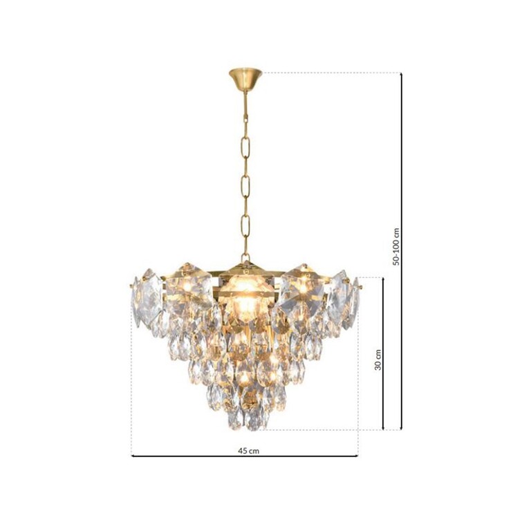 Lampa Żyrandol Nowoczesny SELENA GOLD 6xE14 (5)