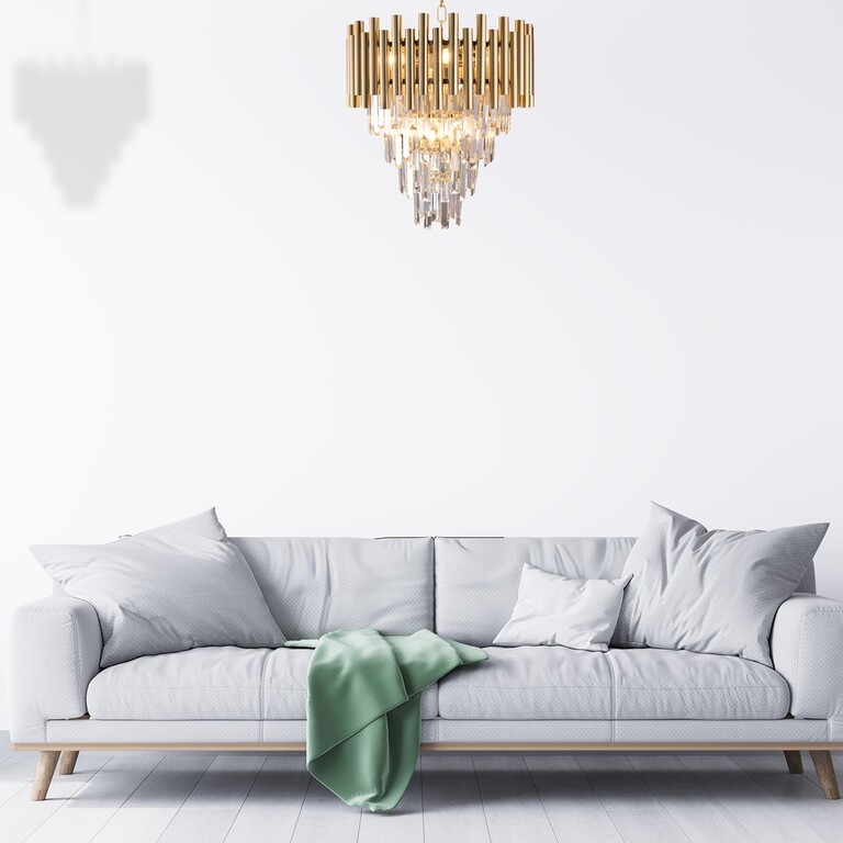Lampa Żyrandol Nowoczesny MADISON GOLD 9xE14 (5)