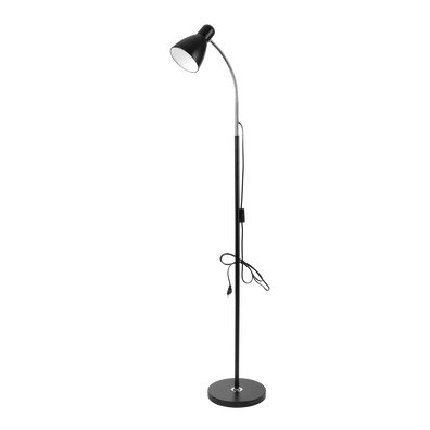 Lampa podłogowa czarna 155cm elastyczne ramie