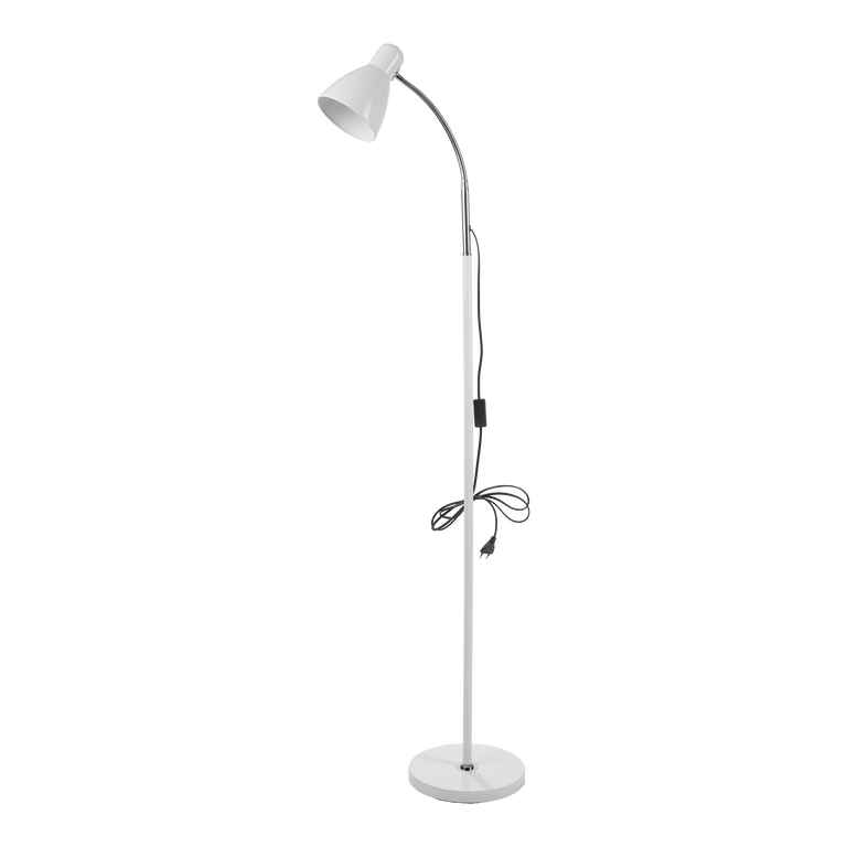 Lampa podłogowa biała 155cm elastyczne ramie