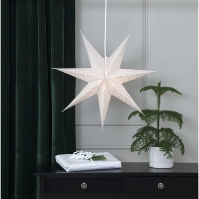 Gwiazda wisząca biała BLINKA 60 cm 501-25