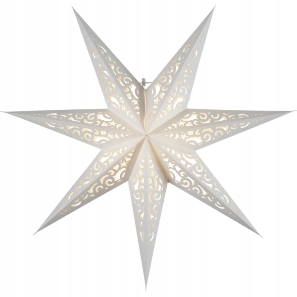 Gwiazda wisząca biała LACE 80 cm 501-21