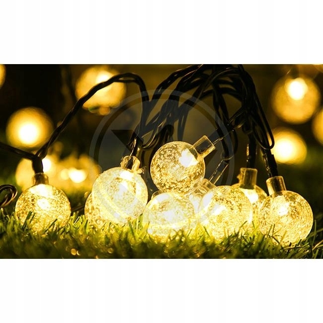 SOLARNA GIRLANDA OGRODOWA ozdobne wiszące kuleczki małe 20led 485cm (1)