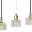 Lampa wisząca żyrandol zwis listwa 3 złota LUMI G9 KLOSZ (2)