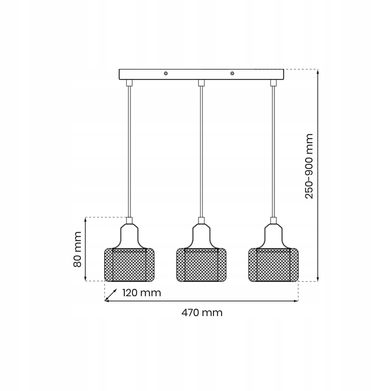 Lampa wisząca żyrandol zwis listwa 3 złota LUMI G9 KLOSZ (6)