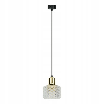 Lampa wisząca zwis pojedyncza złota klosz LUMI G9