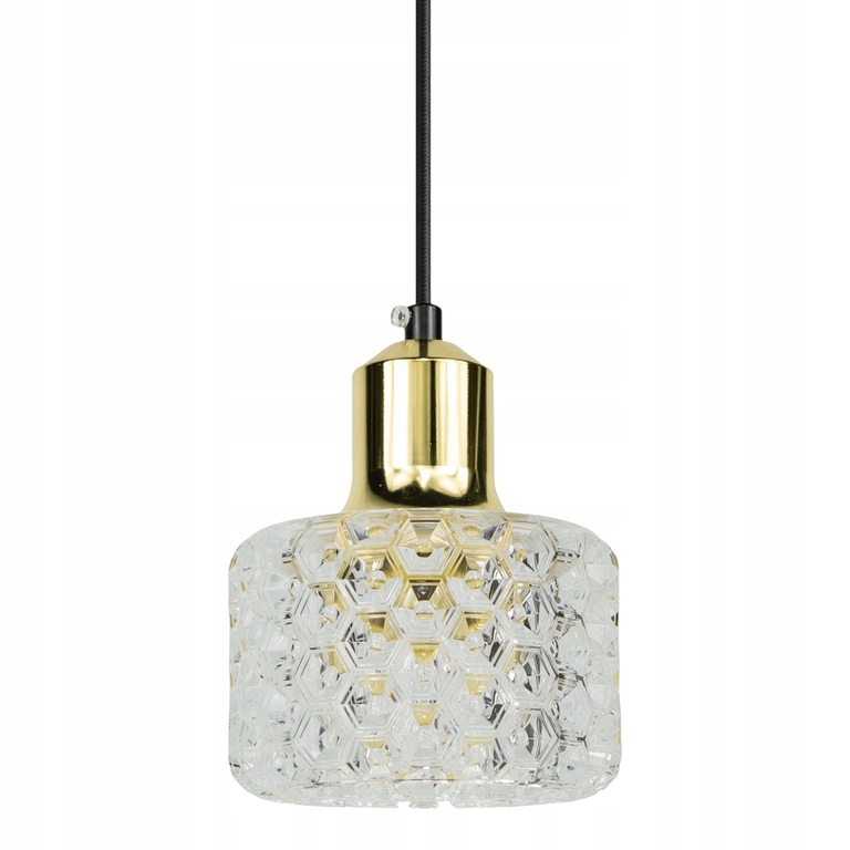 Lampa wisząca zwis pojedyncza złota klosz LUMI G9 (2)