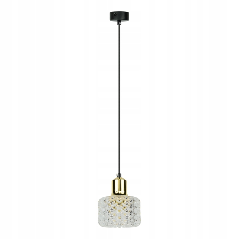 Lampa wisząca zwis pojedyncza złota klosz LUMI G9 (1)