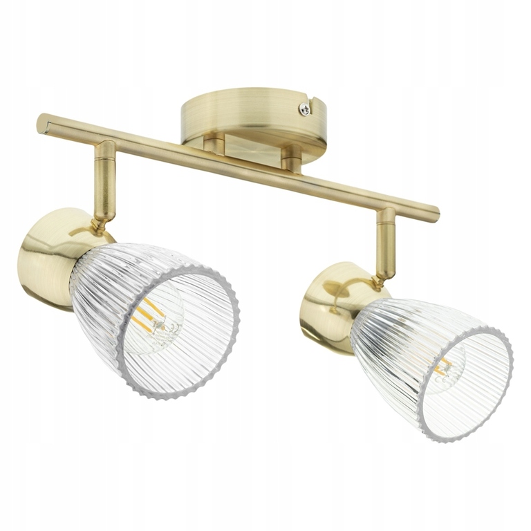 LAMPA SUFITOWA KINKIET LISTWA 2XE14 REFLEKTOR TUBA SPOT ZŁOTA GLAMOUR BEST (2)