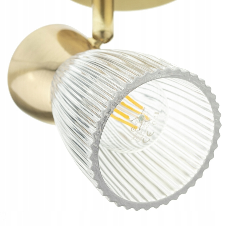 LAMPA SUFITOWA KINKIET LED E14 REFLEKTOR TUBA SPOT ZŁOTA GLAMOUR (3)