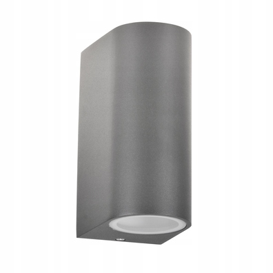 LAMPA KINKIET ZEWNĘTRZNY BOSTON 2xGU10 elewacyjny ciemny szary