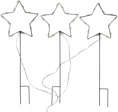 Dekoracja ogrodowa 3 gwiazdki Led NEONSTAR 857-07