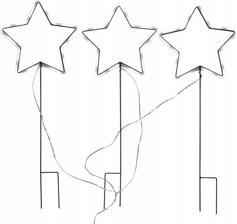 Dekoracja ogrodowa 3 gwiazdki Led NEONSTAR 857-07 (1)