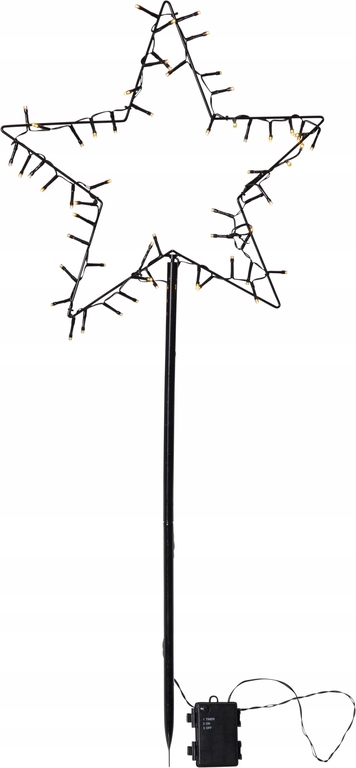 Dekoracja ogrodowa gwiazda Led SPIKY 92 cm na baterie 857-04 (2)