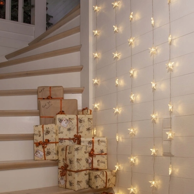 Lampki choinkowe Kurtyna LED Gwiazdki 0,9m x 2m 2006-75-2