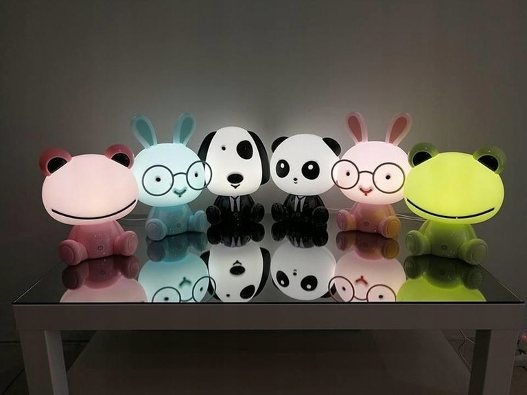Lampa nocna dziecięca LED Królik niebieski (8)