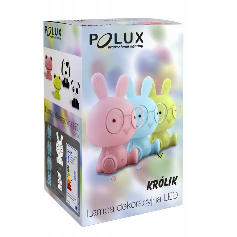 Lampa nocna dziecięca LED Królik niebieski (10)