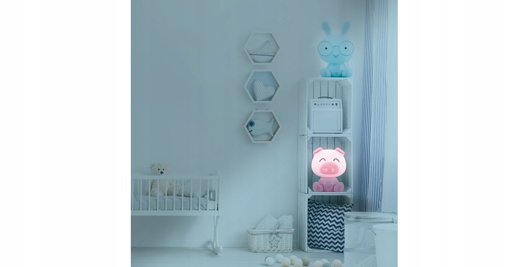 Lampa nocna dziecięca LED Królik niebieski (15)