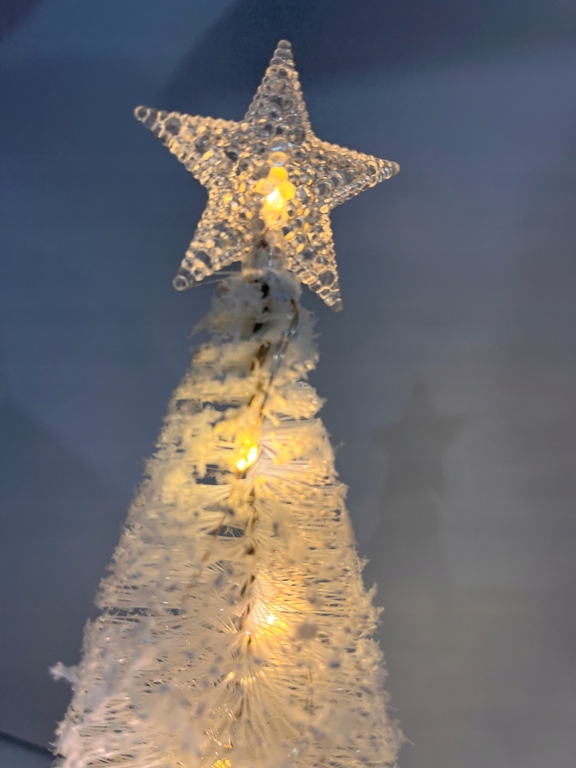 Choinka świecąca biała dekoracja świąteczna BOŻE NARODZENIE 25cm (5)