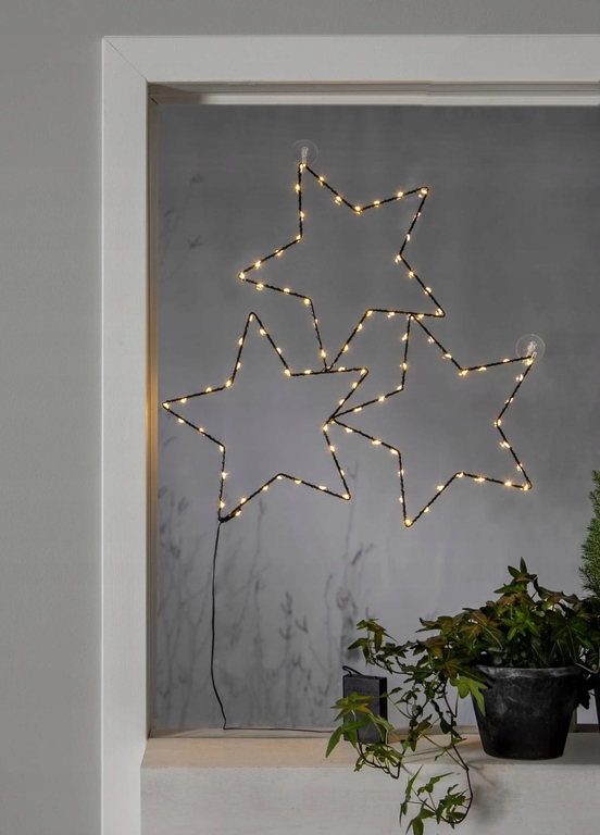 Dekoracja gwiazdy  gwiazdki Led STELLA 48 cm na baterie 701-46 (2)