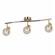 Lampa sufitowa spot listwa DESATO-3 złoty klosze amber spot 3xE14