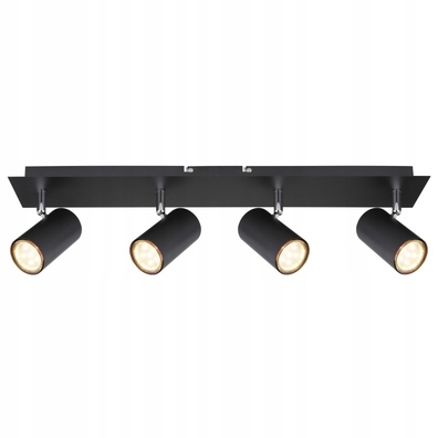 LAMPA SUFITOWA Reflektor ROBBY 4 czarna SPOT