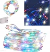 LAMPKI LED NITKI drucik 20L na baterie multikolor 2m