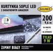 BULINEX KURTYNA SOPLE LED 200L D/G zimny/biały przeźroczysty przewód