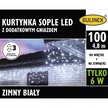 BULINEX KURTYNA SOPLE LED 100L D/G ZIMNY BIAŁY 4,8 czarny przewód