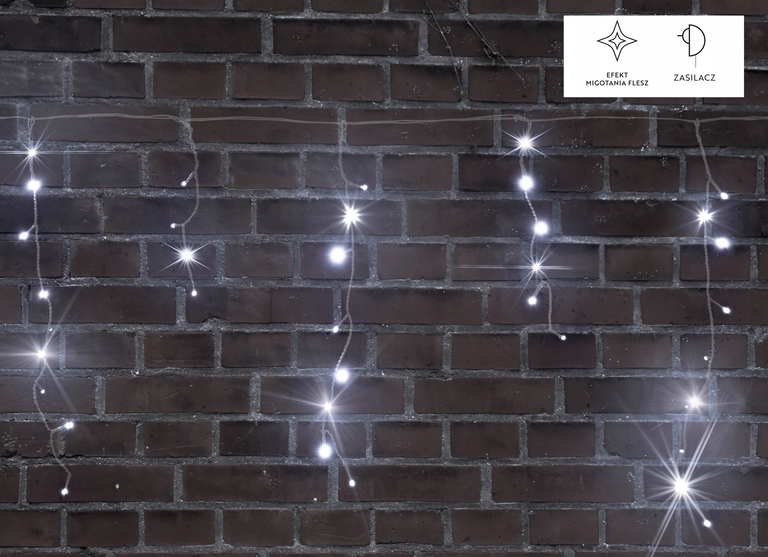 BULINEX KURTYNA SOPLE LED 100L ZIMNE D/G 6W FLESZ ZIMNY PRZEŹROCZYSTY KABEL (4)