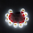 Łańcuch LED świąteczny mikołaje 10 LED 1,6m 6500K na baterie (2)
