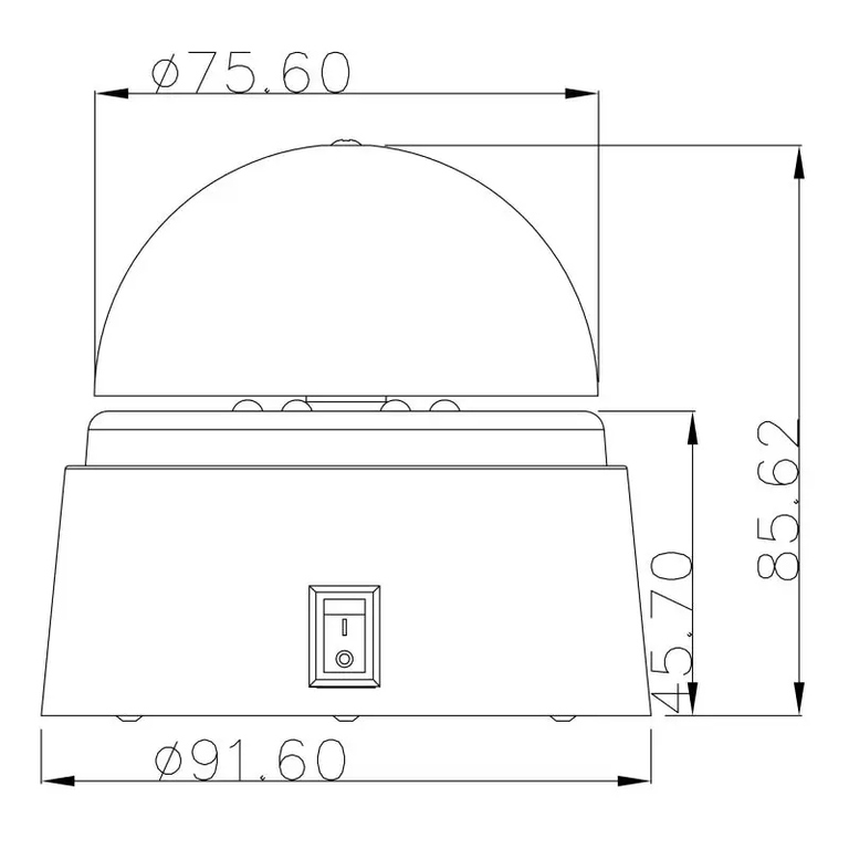 Lampa stołowa KULA DISCO Globo czarny, wielokolorowy 0,06 W (5)