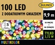BULINEX lampki 100LED multikolor z dod.gn.9,9m