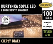 BULINEX KURTYNA SOPLE LED 100L D/G ciepły/biały
